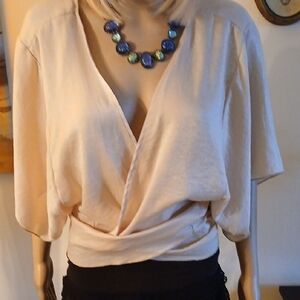 Adonna Cream Wrap Blouse